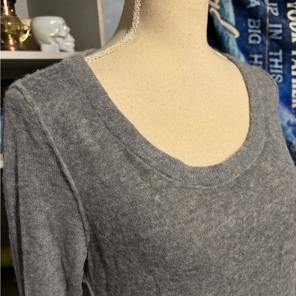 Club Monaco Charcoal Asymmetrical Hem Tunic medium #wool #business casual - Picture 6 of 10